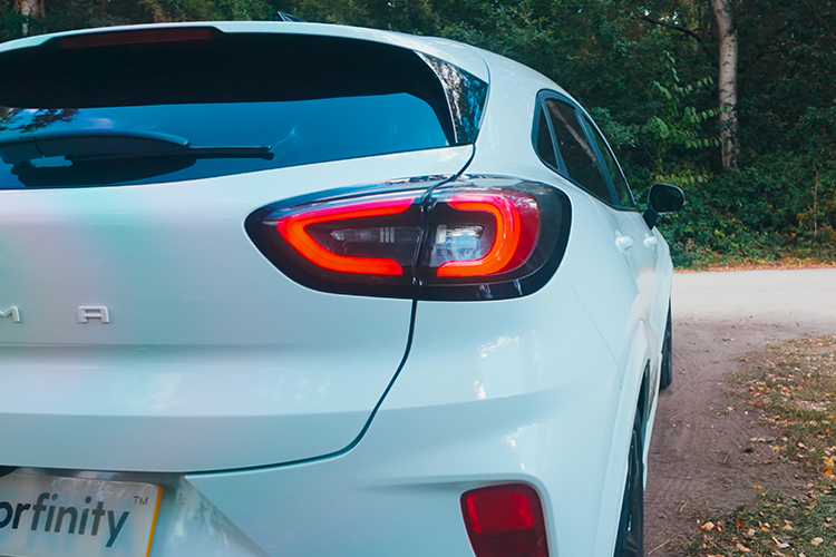 A close up of a Ford Puma Gen-E's right brake light